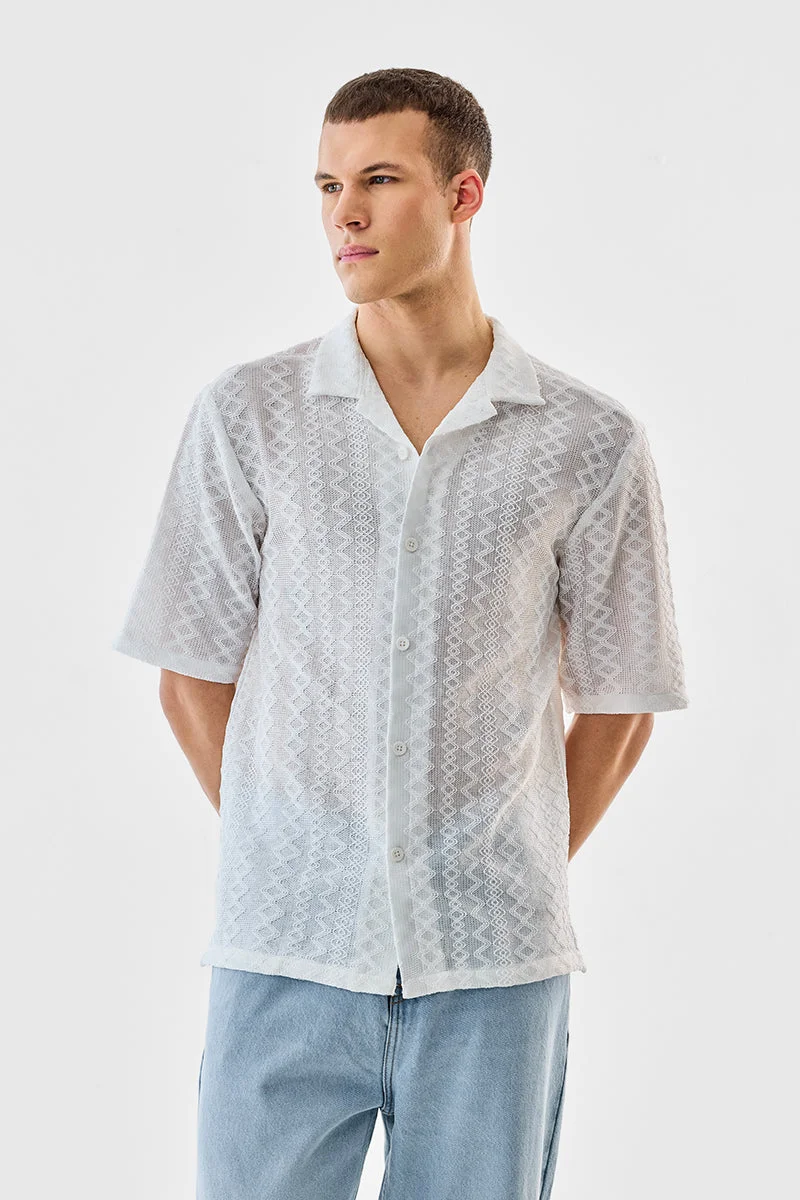 سنيتش Jacquard Box Fit Shirt